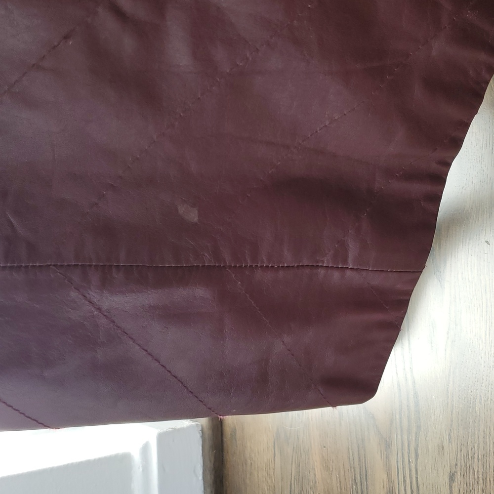 Etienne Aigner Vintage Leather Trench Coat In Burgandy/Oxblood [modern] Sz 8 - Picture 7 of 12